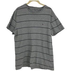 Tommy Hilfiger Men's Captains Blue Heather/Black Essential Stripe T-Shirt M